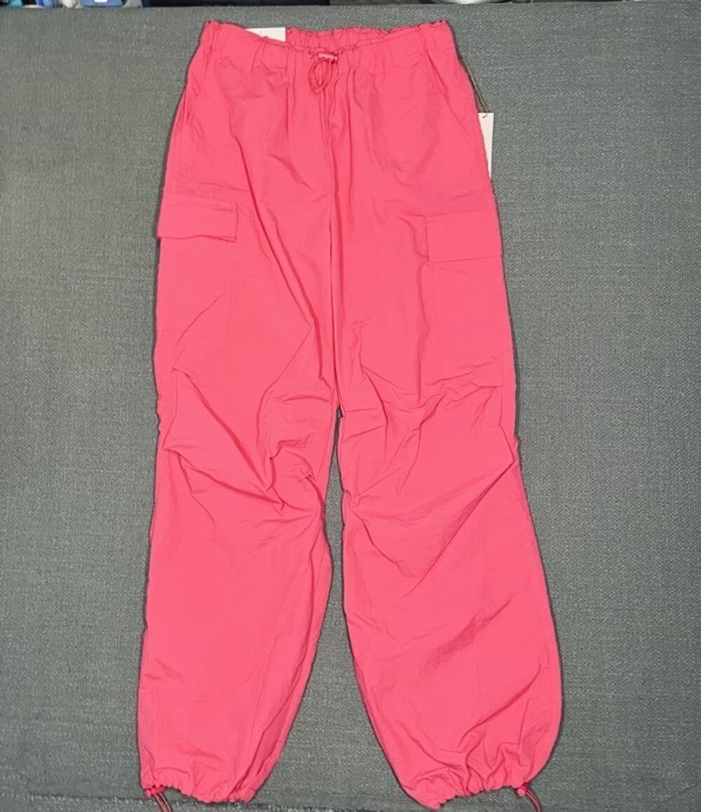 NEW Love Tree Parachute Pants Hot Pink Women's M Y2K, Streetwear TikTok Fashion